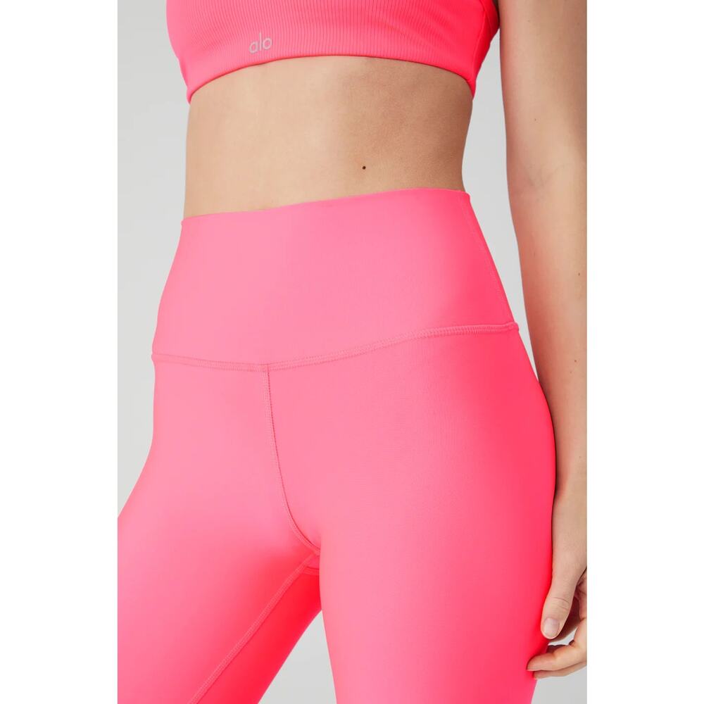 ALO Full-Length High-Waist Airlift Leggings Fluorescent Pink Coral Medium 🌺✨💖 - Picture 4 of 12